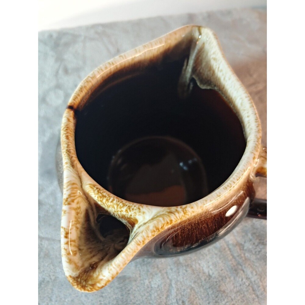 Vintage Pfaltzgraff Two Tone Drip Glaze "Much More Than" Gravy Boat